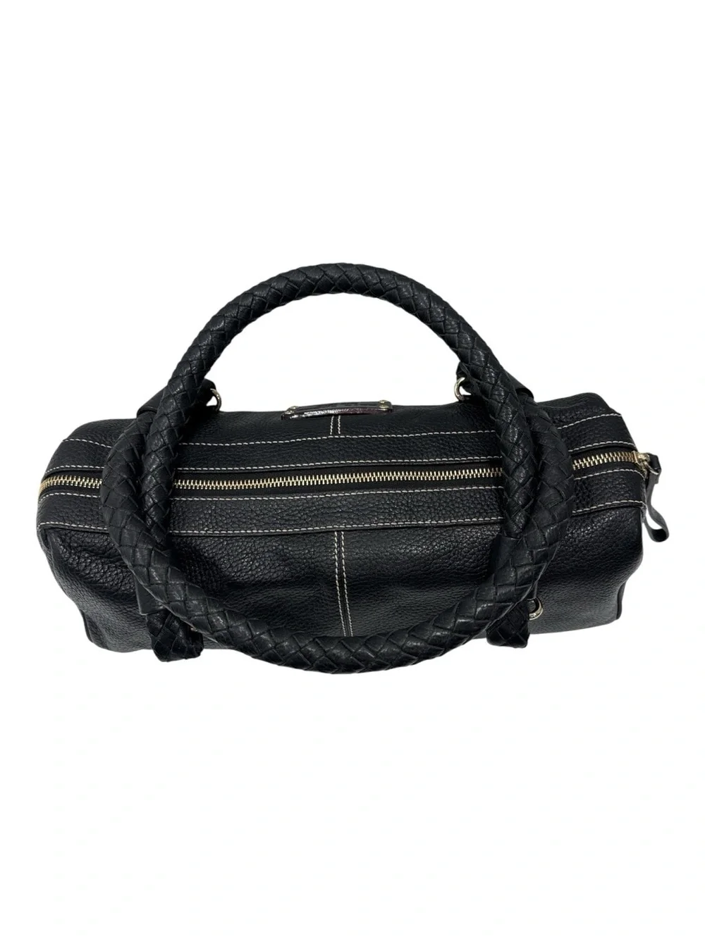 Kate Spade Cami Foster Black Pebbled Leather Barrel Bag